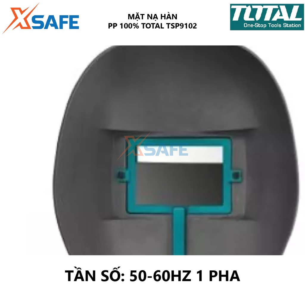 Mặt nạ hàn TOTAL TSP9102 Kính hàn tự động 108*50*3mm, chất liệu nhựa PP, 1 kính bảo vệ chống chói, chống tia cực tím