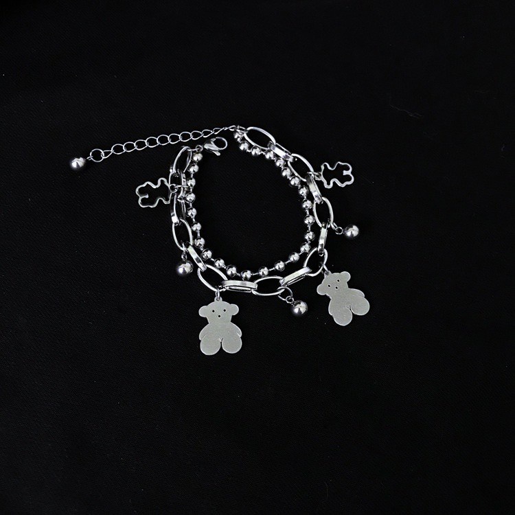 Vòng tay bằng thép titan phong cách hip hip Hàn Quốc thời trang cá tính