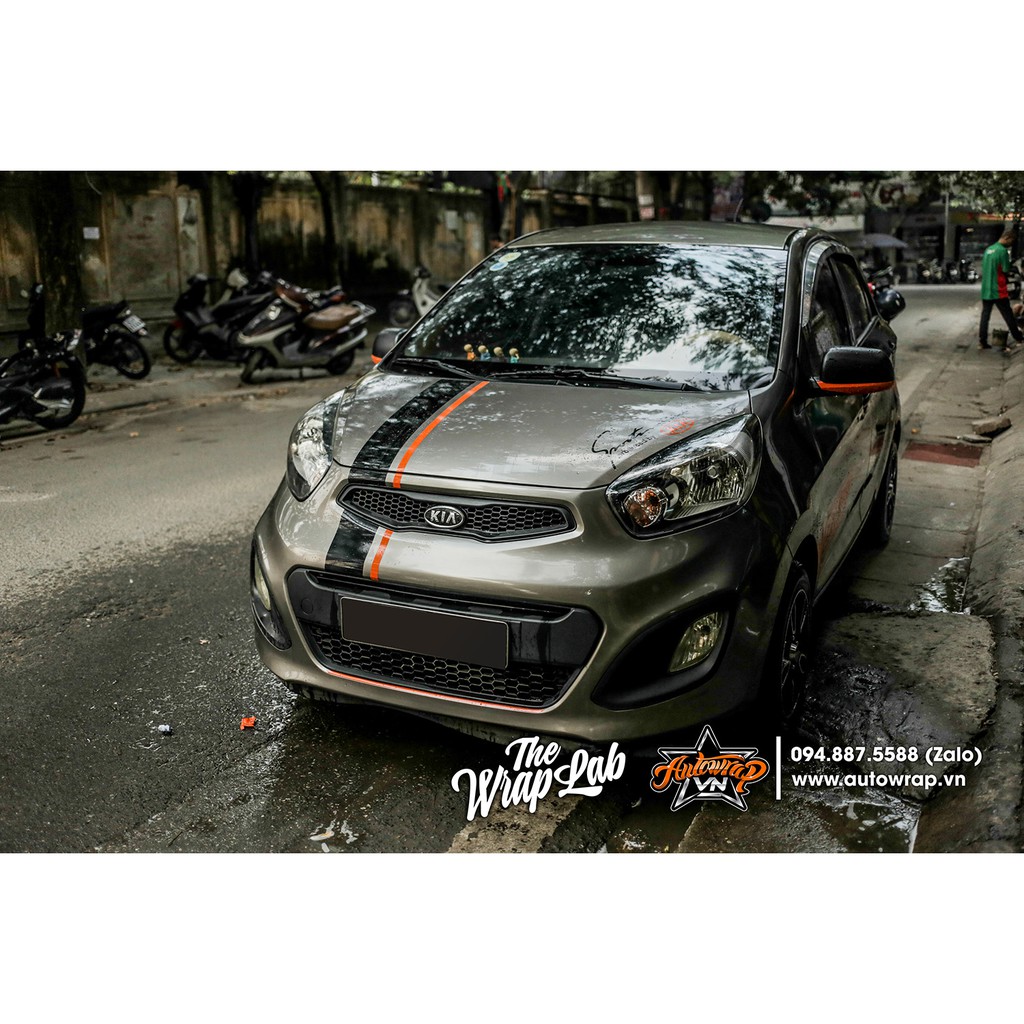 Tem họa tiết xe Morning Zin-K Racing - Tem họa tiết ô tô Kia, tem dán sườn xe thể thao