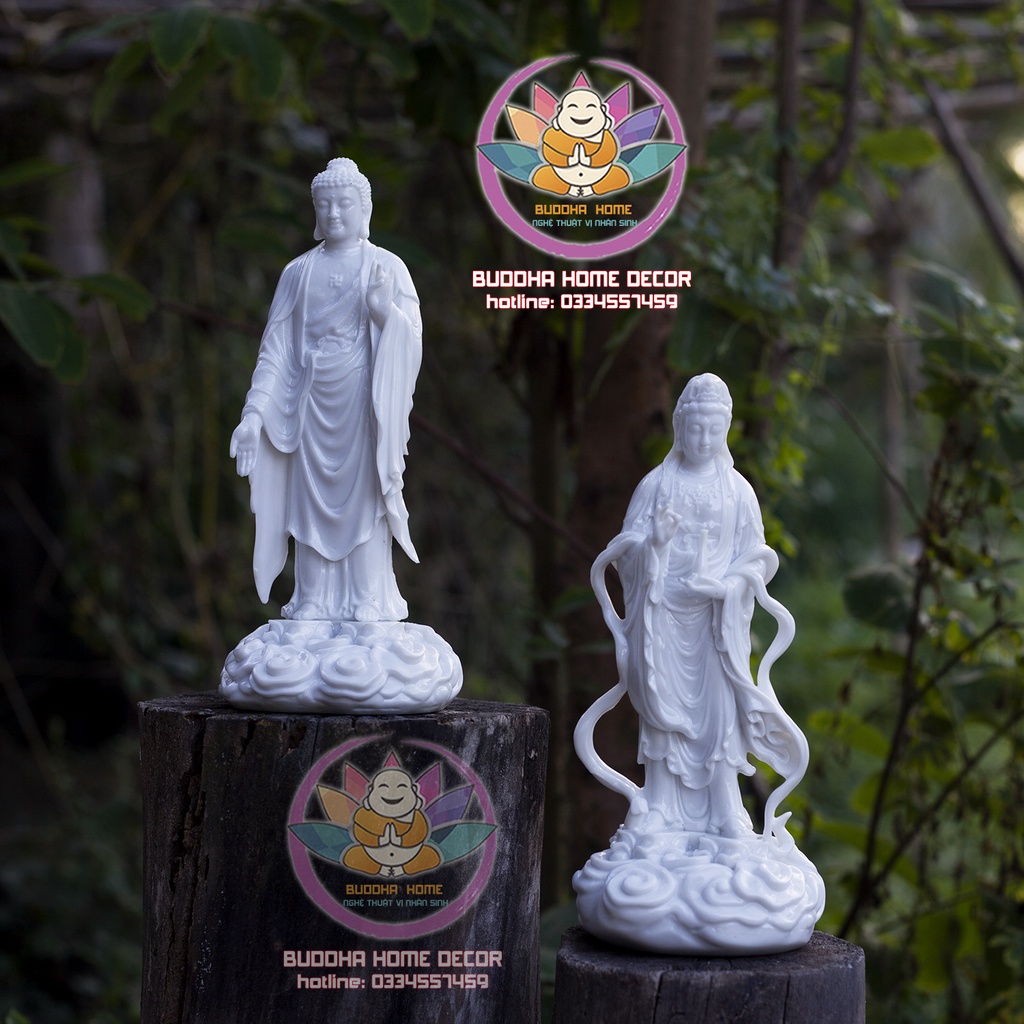 Tượng Phật A Di Đà cao 23cm Thí nguyện thủ ấn trang trí nhà cửa, phong thủy, thờ cúng
