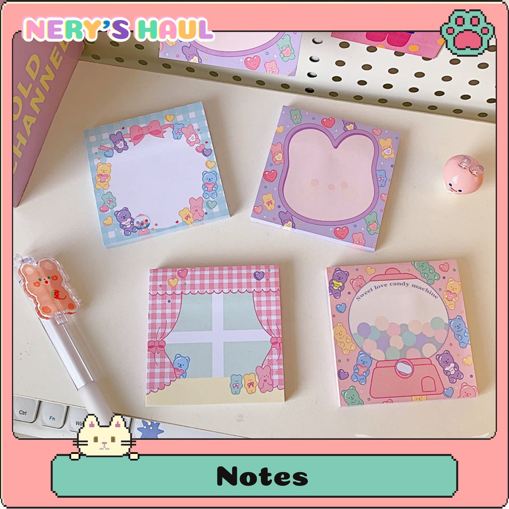 Set giấy ghi chú dễ thương pastel 50 tờ