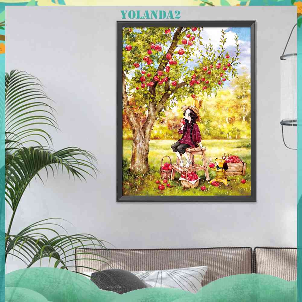 Bộ Tranh Thêu Chữ Thập 53x72cm 11CT Hình Cô Gái Màu Sắc Độc Đáo
