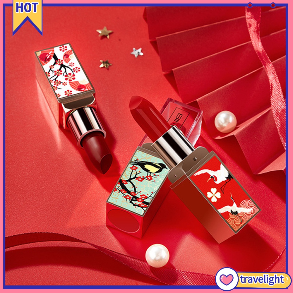 (Travelight) Set 6 son môi màu lâu trôi dưỡng ẩm phong cách Trung Hoa