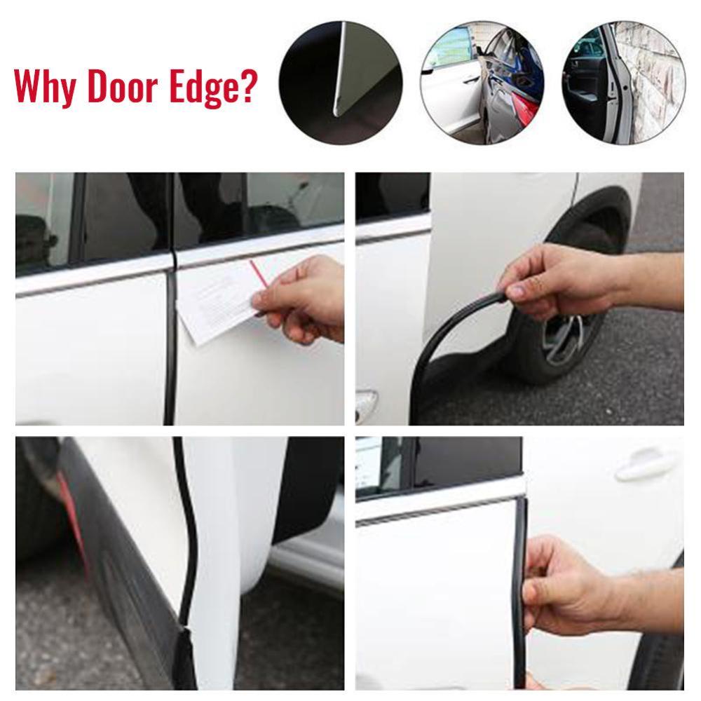 Set 2 Dải Cao Su 2.8M Viền Bảo Vệ Mép Cửa Xe Hơi Chống Trầy O4Q4