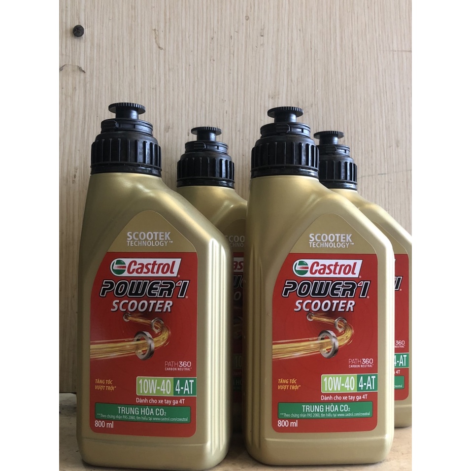 Dầu xe máy tay ga 4T Castrol power 1 800ml