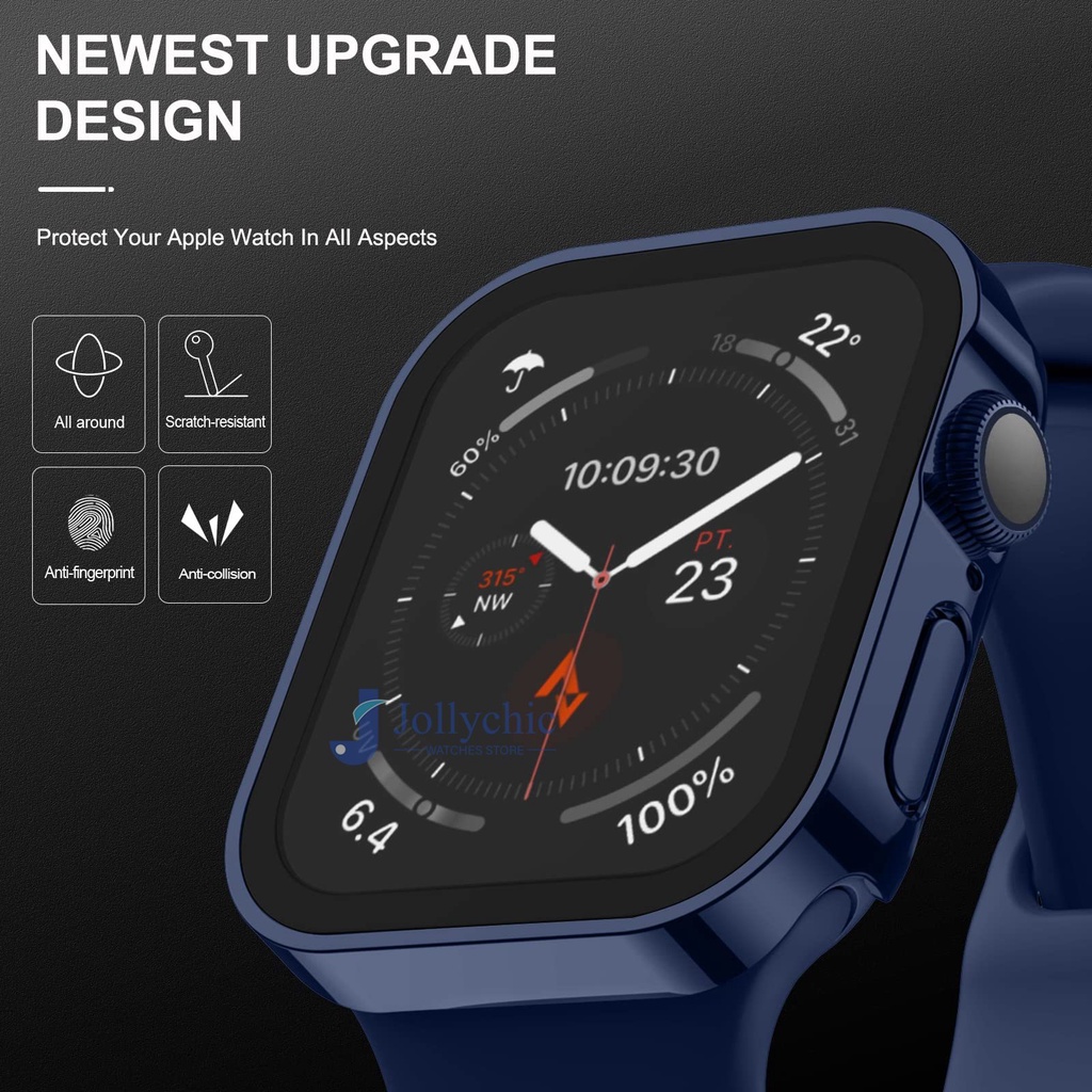 Kính Cường Lực Bảo Vệ Màn Hình Chống Thấm Nước Cho apple watch series 8 7 cover 40mm 44mm 41mm 45mm Edge