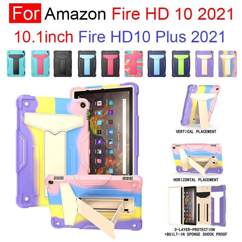 Ốp Bảo Vệ Chống Sốc Có Giá Đỡ Cho Amazon Fire Hd10 2021 Hd 10 Plus 2021