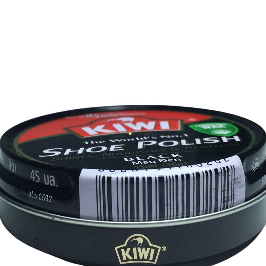 Si đánh giày Kiwi, Đánh bóng Giày Da, lau Giày dạng sáp Xi Đen 45ML dùng được nhiều lần giúp giày như mới