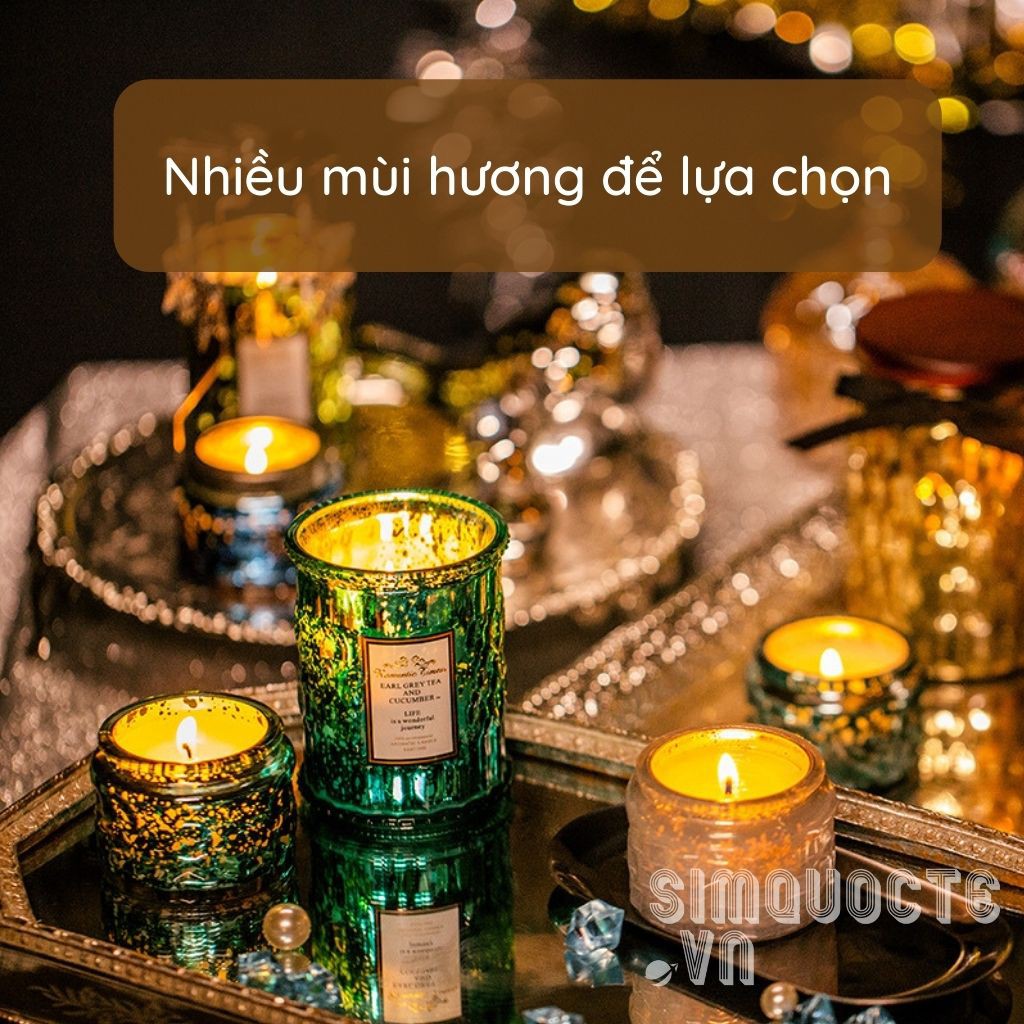 [Đốt 30h] Nến thơm tinh dầu thiên nhiên 3 tầng hương Romantic Times