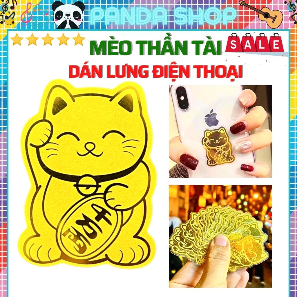 Mèo Thần Tài gắn ốp lưng Mạ Vàng Mang Tới Tài Lộc Chiêu May Mắn Phong Thủy Cho Người Sử Dụng