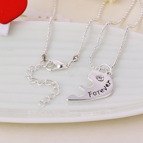 Bộ 3 vòng cổ tình bạn mặt hình tim khắc chữ &quot;Best Friends Forever&quot;