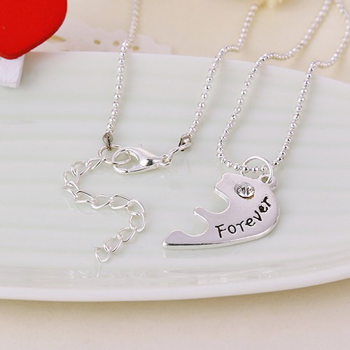 [Mã FAMAYFA giảm 10K đơn 50K] Bộ 3 vòng cổ tình bạn mặt hình tim khắc chữ "Best Friends Forever"