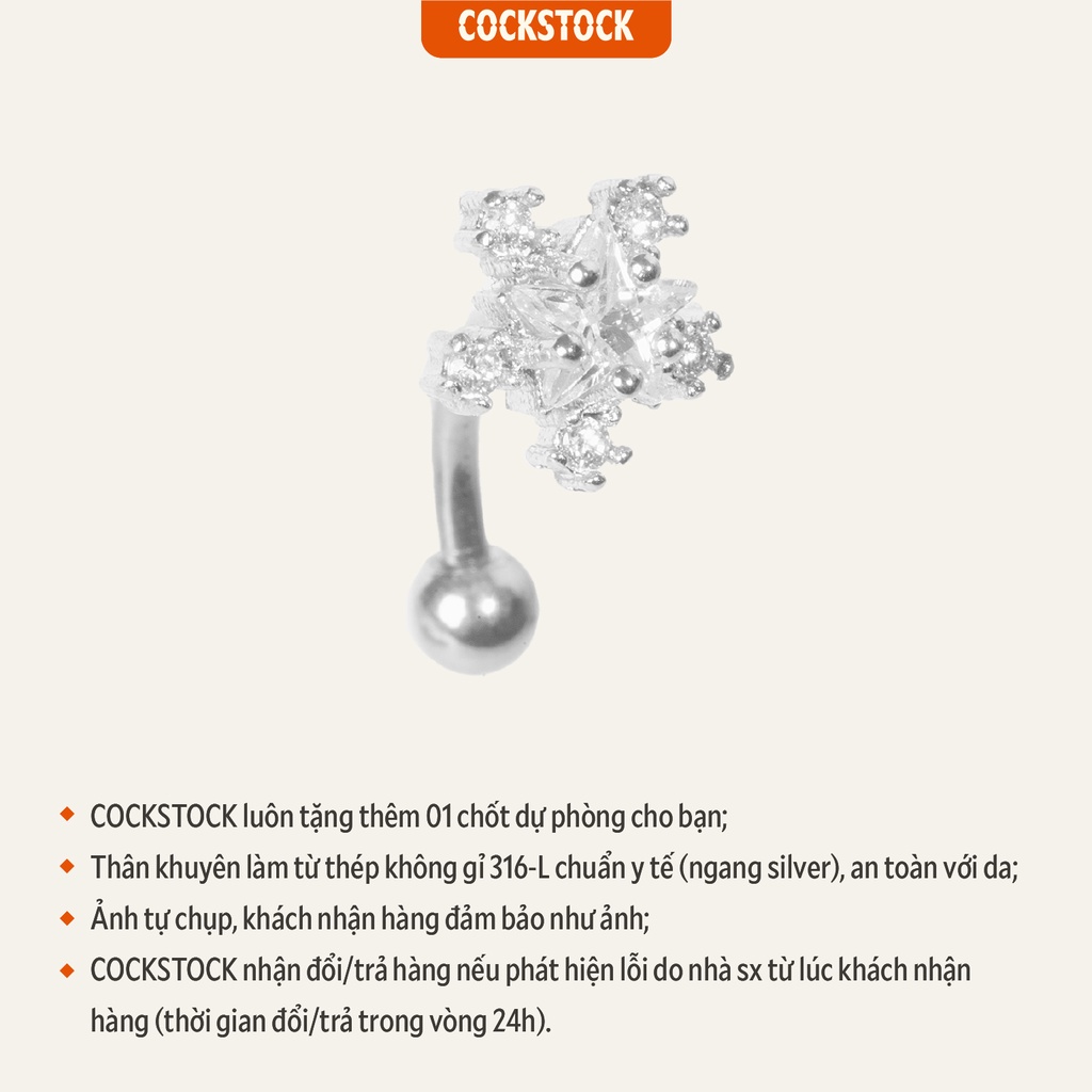 Khuyên tai Rook Blink Star Snow CockStock