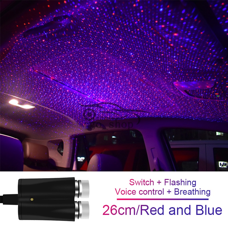 Đèn LED Chiếu Tạo Hiệu Ứng Bầu Trời Đầy Sao Âm Nhạc Trên Nóc Xe Hơi Điều Khiển Bằng