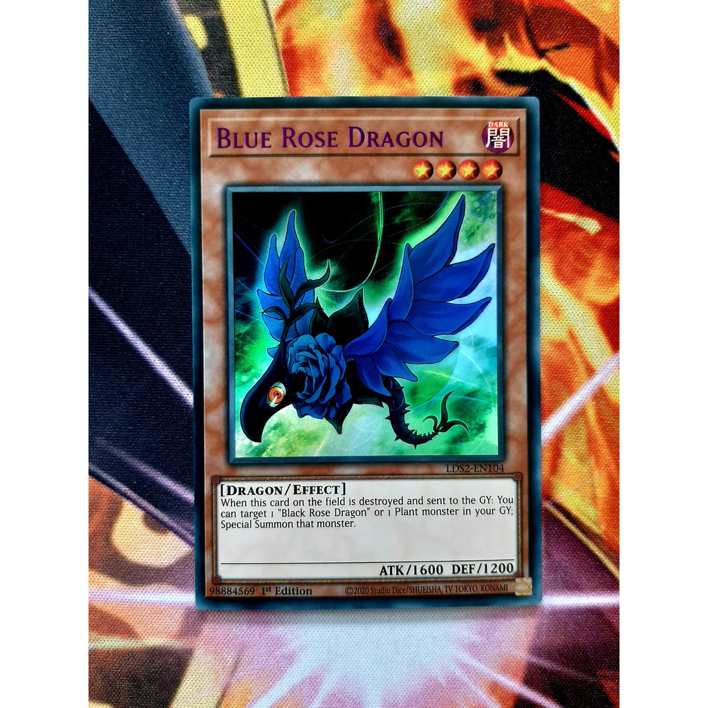 THẺ BÀI YUGIOH - MONSTER -Blue Rose Dragon (Purple) - LDS2-EN104 - Ultra Rare 1st Edition