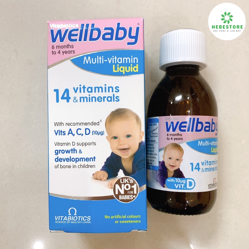Vitamin tổng hợp Wellbaby Multivitamin Liquid 150ml của Anh cho bé từ 6 tháng tuổi - 4 tuổi | BigBuy360 - bigbuy360.vn