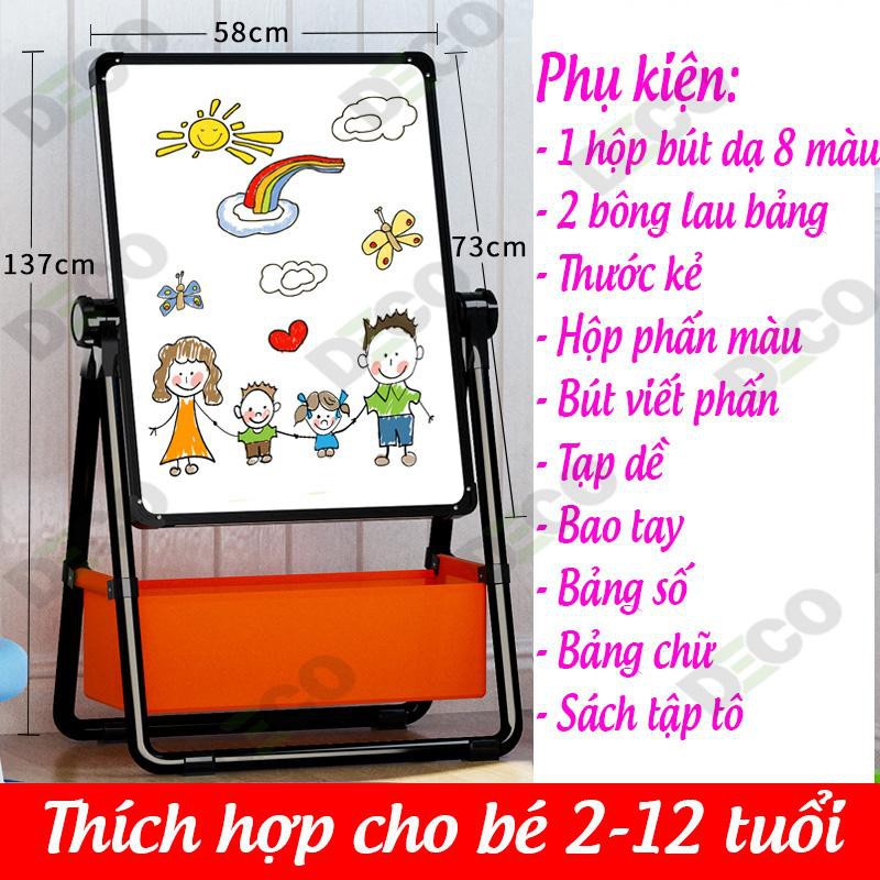 [GIÁ HỦY DIỆT] BẢNG VIẾT VẼ 2 MẶT FLIPCHART 1 MẶT BẢNG TRẮNG MECA VIẾT BÚT DẠ, 1 MẶT BẢNG XANH VIETS PHẤN, XOAY LẬT 360