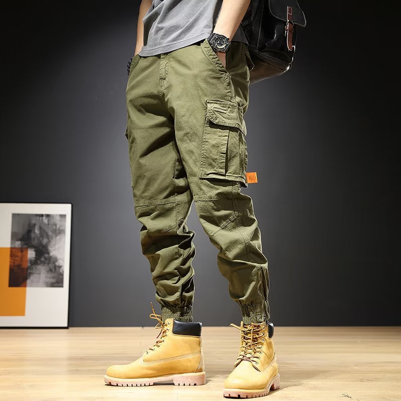 Quần Dài Dáng Rộng Phối Túi Lớn Chống Mài Mòn Thời Trang Hàn Quốc Cho Nam Size M-4XL