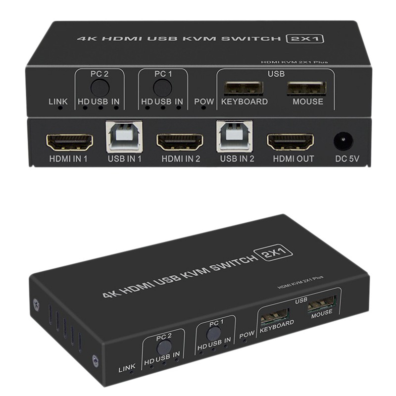 Bộ Chia Cổng Hdmi 4k Hdmi Kvm Usb Hdmi1.4 Kvm 2 Trong 1