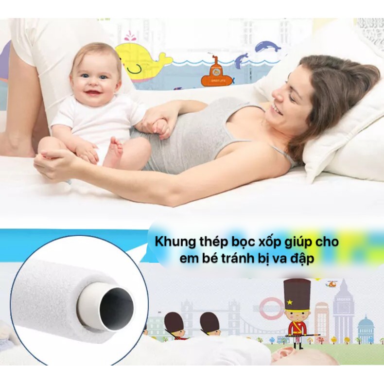 (XẢ KT 1m5 250k/thanh)Thanh chắn giường hạ vải cao cấp