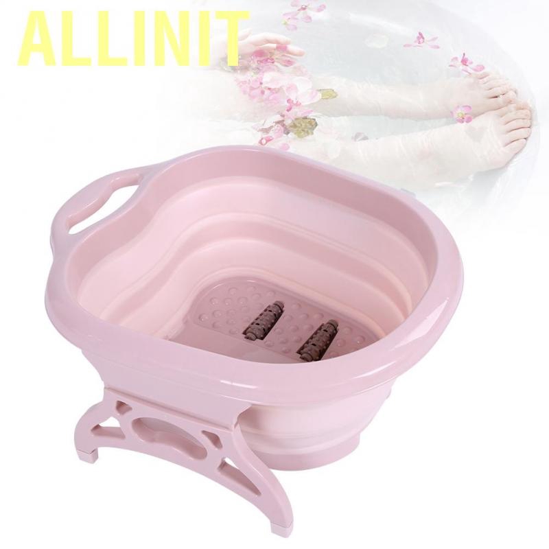 Allinit Foldable Portable Foot Bucket Spa Lightweight Space-saving Bath Tool