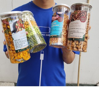 FreeShip ComBo Set Đồ Ăn Vặt Mix 4 Hũ - Hình Thật