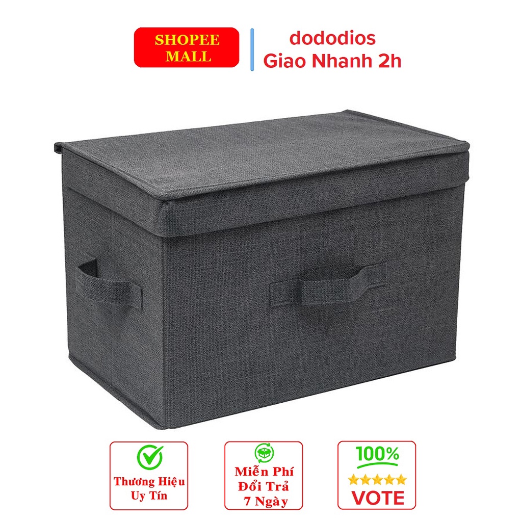 Hôp vải đựng đồ đa năng TD1 Xám - Phong cách Âu Châu, gọn gàng, tinh tế từng đường nét - Chính hãng dododios