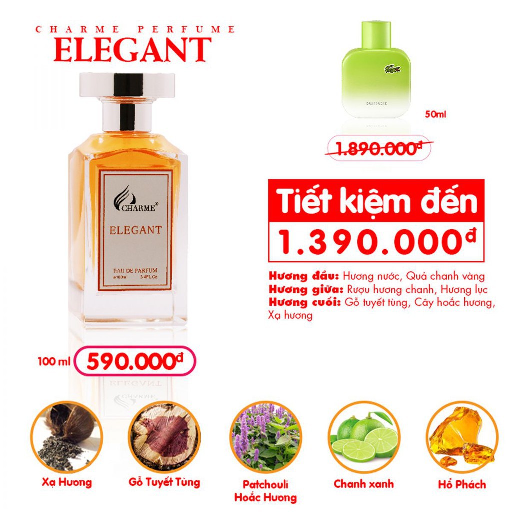 NƯỚC HOA CHARME ELEGANT 100ML | BigBuy360 - bigbuy360.vn