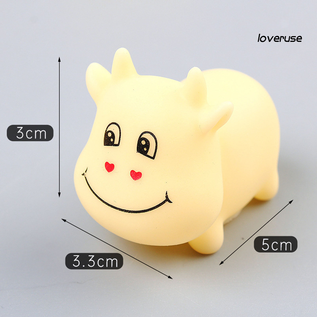 Set 3 Đồ Chơi Bóp Tay Hình Bò Sữa Dễ Thương Giúp Giảm Căng Thẳng