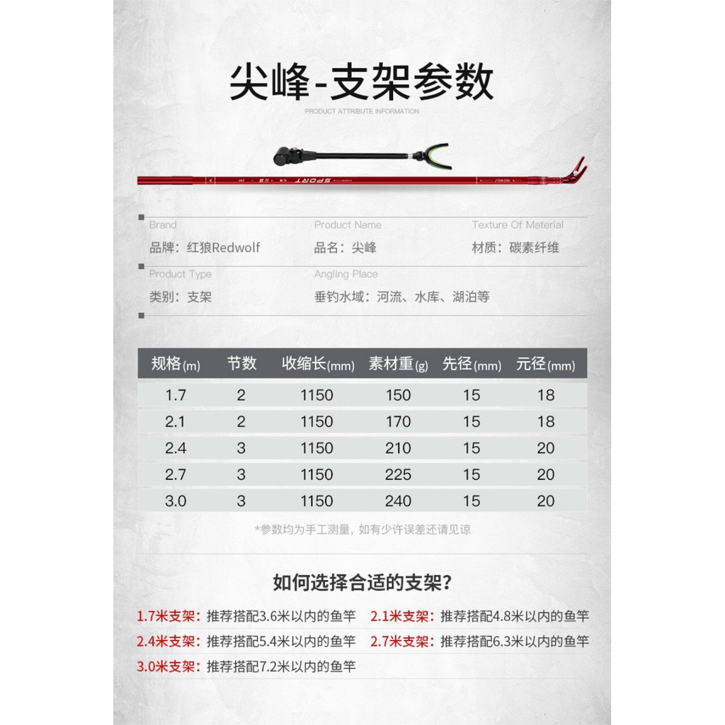 chống cần đặc biệt 2m7 chính hãng redwolf sản phẩm tốt 68