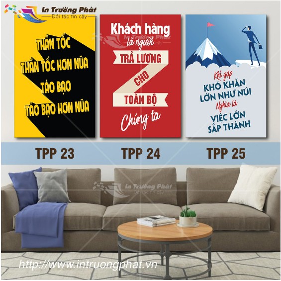 Bộ tranh canvas treo tường tạo động lực, tranh canvas slogan hay trang trí văn phòng 3