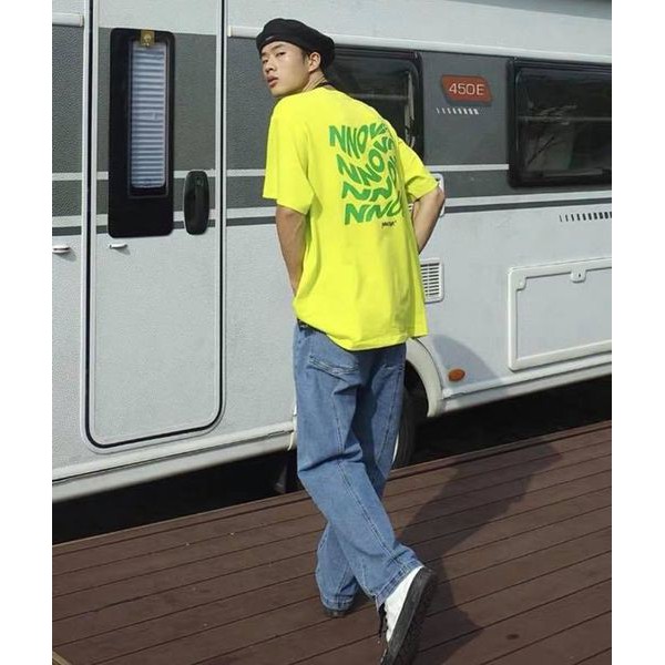 Áo thun cotton cổ tròn tay lỡ Boin store from unisex in hình URBAN cho cả nam/nữ
