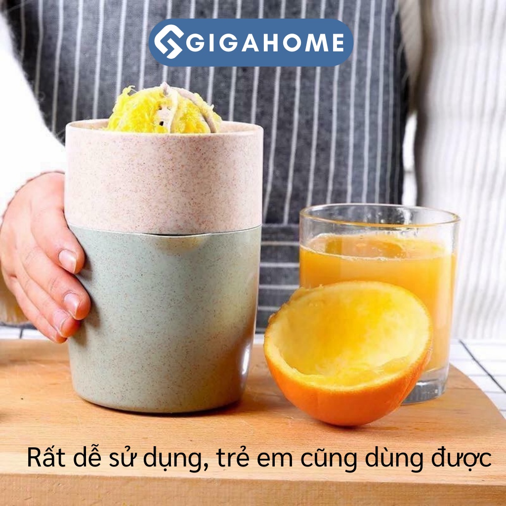 Dụng Cụ Vắt Cam GIGAHOME Bằng Lúa Mạch Có Nắp Và Cốc 600ml Tiện Dụng 7092
