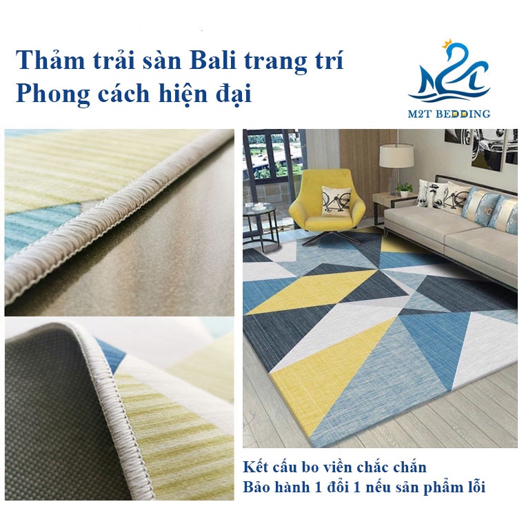 Thảm trải sàn phòng ngủ, phòng khách M2T Bedding, thảm trang trí tết vintage size lớn