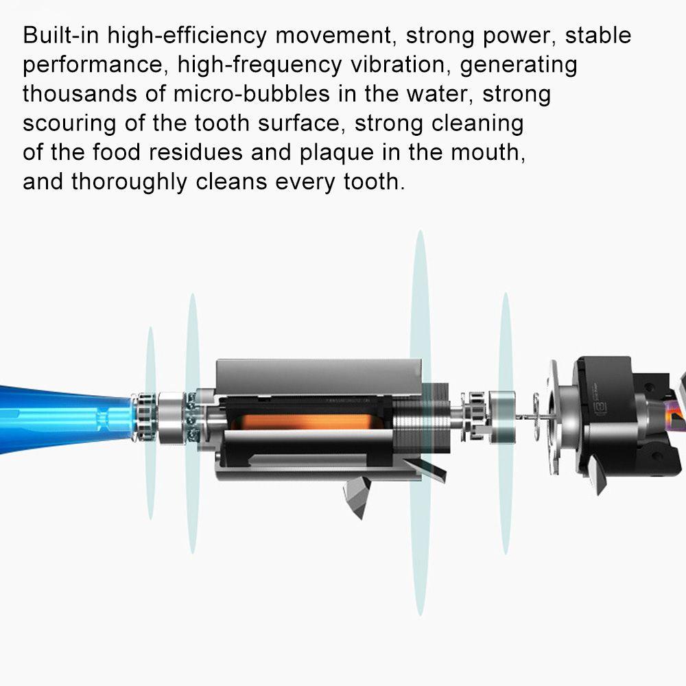 Bàn Chải Đánh Răng Điện 3 Đầu Sạc USB Chống Thấm Nước IPX7 Chăm Sóc Răng