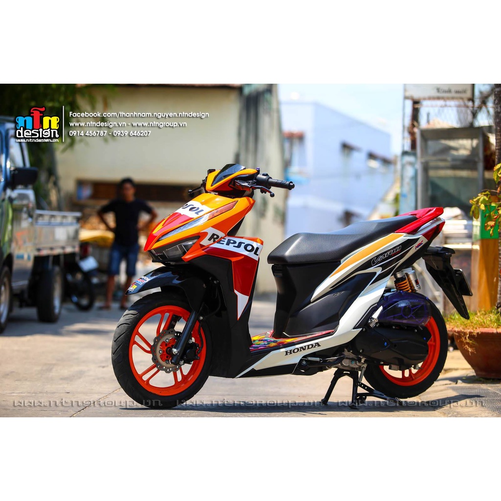 Tem Rời Dán Xe Vario Mẫu Repsol Cực Đẹp,  BILL DECAL