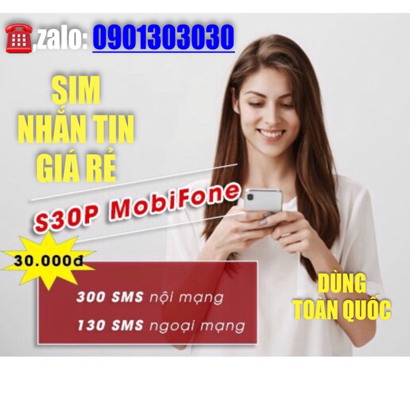 [S30P] SIM MOBIFONE SIÊU ƯU ĐÃI CHO NHẮN TIN