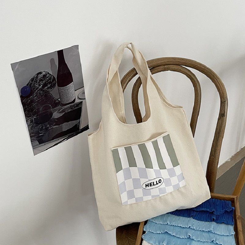 Túi Xách Canvas Cỡ Lớn Phong Cách Hàn Quốc Cho Nữ