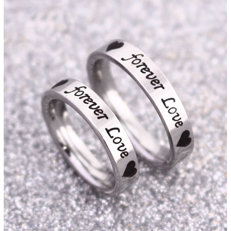 Nhẫn cặp inox cao cấp forever love ( đơn vị: chiếc)