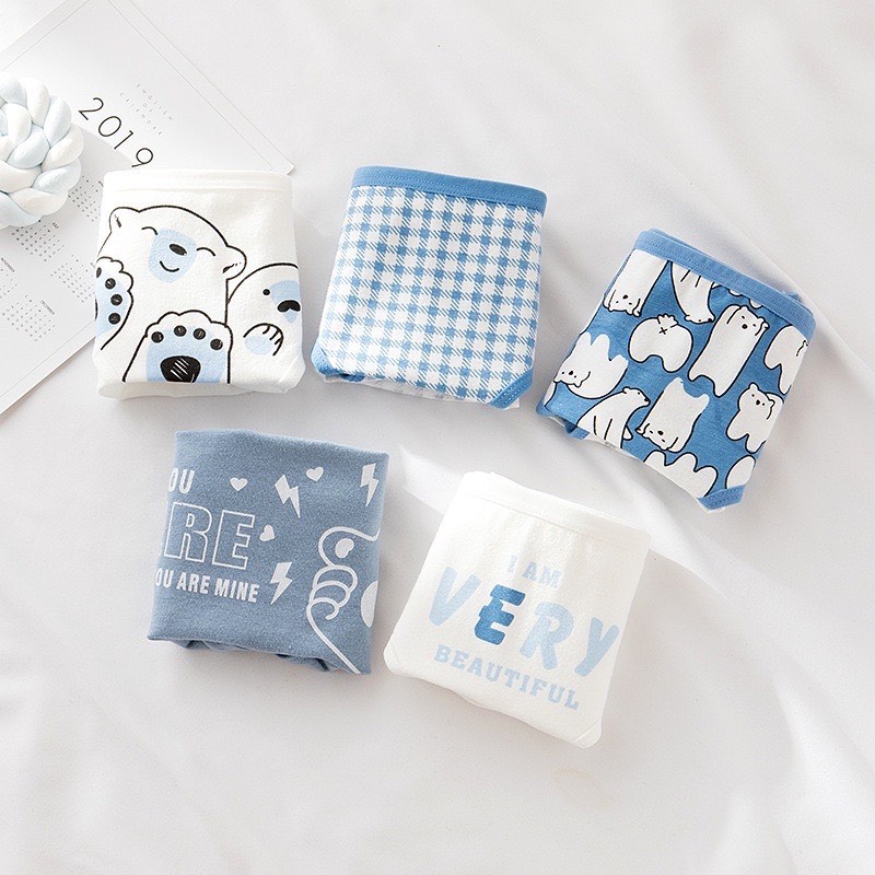 Quần Lót Nữ Chất Cotton Kute Hình Gấu Xanh Dễ Thương Đáy Lót Kháng Khuẩn SAM SAM