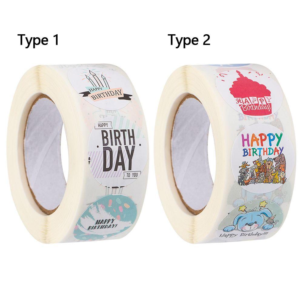 JANE Cuộn 500 Miếng Dán Trang Trí Hình Chữ Happy Birthday