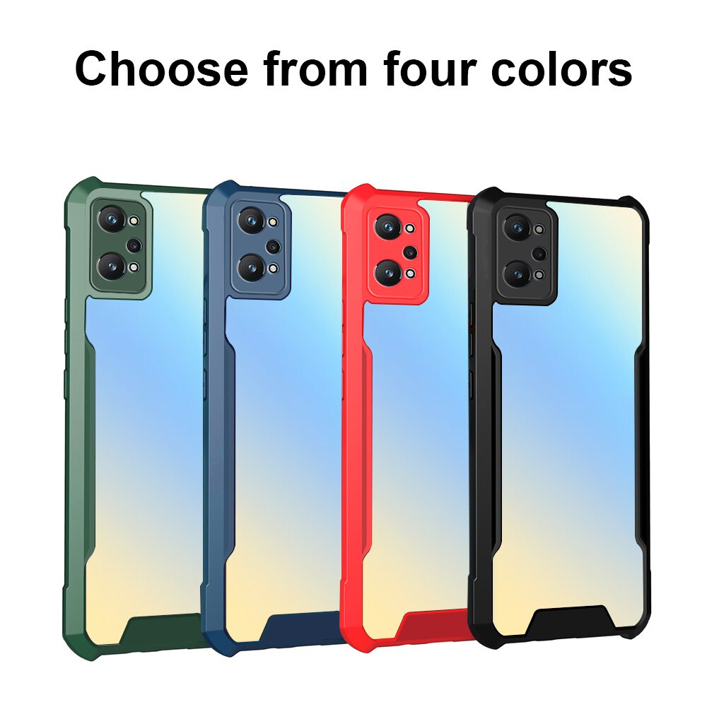 Realme GT2 Pro 6.7'' Shockproof Heavy PC Back Cover For Realmy Realmi GT2Pro GT 2 Pro Transparent Acrylic Protective Case Fundas