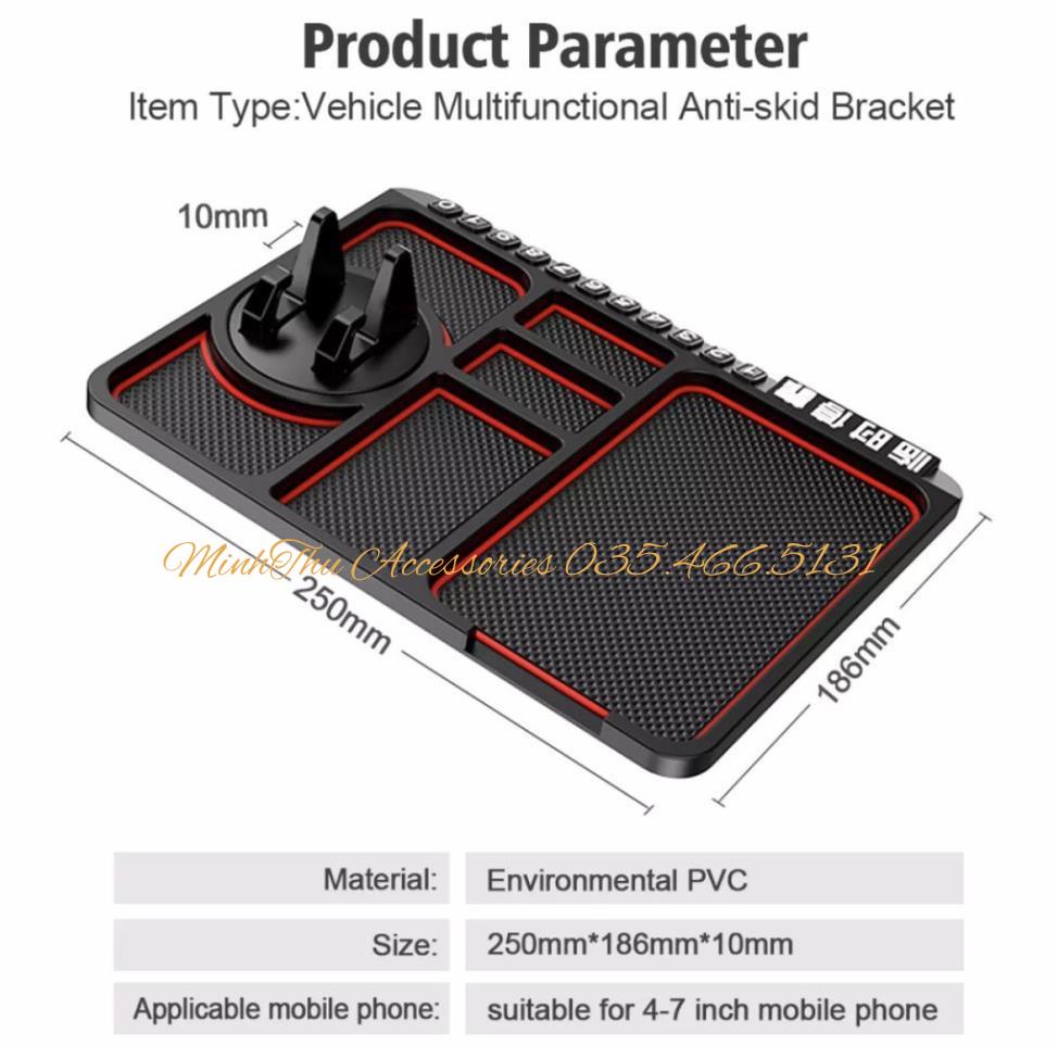 Thảm chống trượt giữ điện thoại để taplo xe ô tô, xe hơi