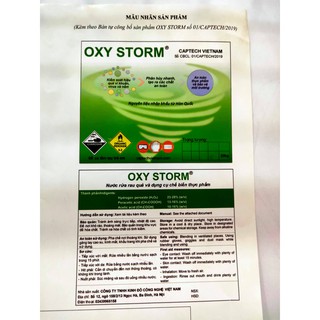 Nước rửa rau quả,chế biến thực phẩm OXY STORM