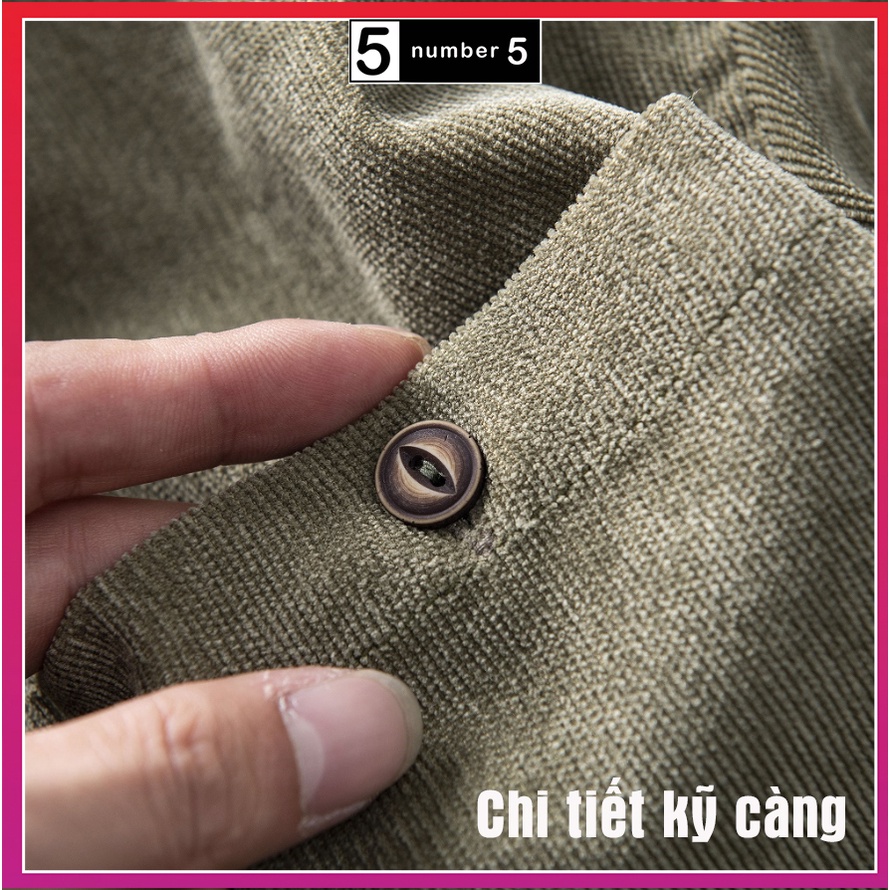 Áo Sơ Mi Nhung Tăm Nam Vải Dày Co Giãn Xịn Sò [ASN]