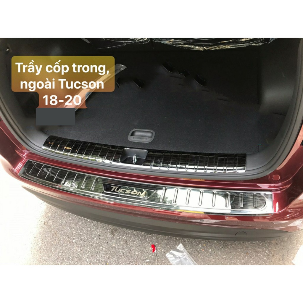 Nẹp cốp xe, chống trầy cốp xe Tucson 2016 đến 2023 Mẫu Titan Cao Cấp - tặng kèm keo tăng dính
