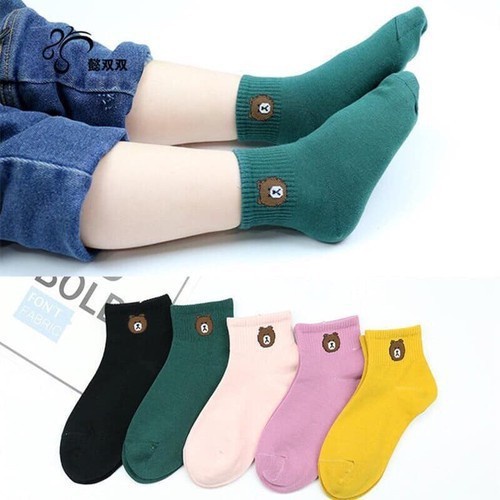 Set 10 Tất Gấu Cổ Ngắn Chất Liệu Cotton Cao Cấp Dày Dặn Siêu Co Dãn Thấm Hút Nhanh Chống Hôi Chân Thoáng Khí Angola_Shop