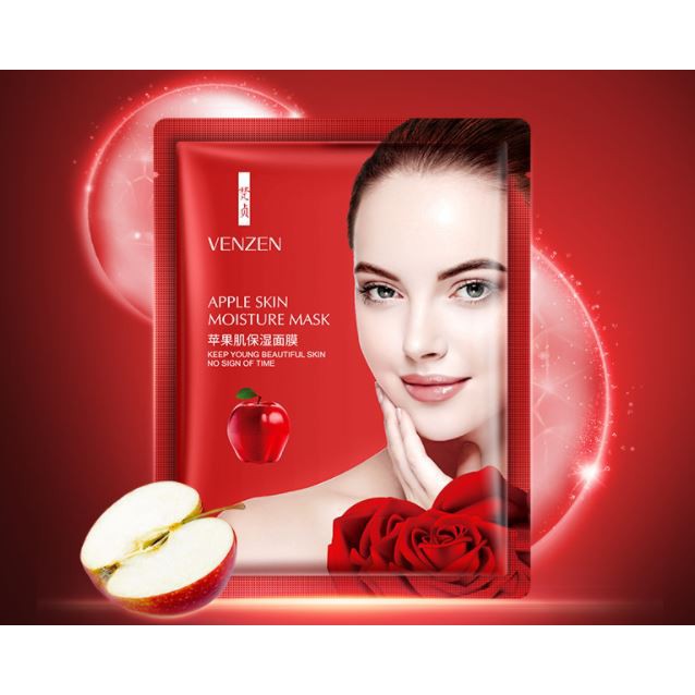 Mặt Nạ Táo đỏ Venzen Apple Skin Dưỡng Da Sáng Khỏe từ bên trong