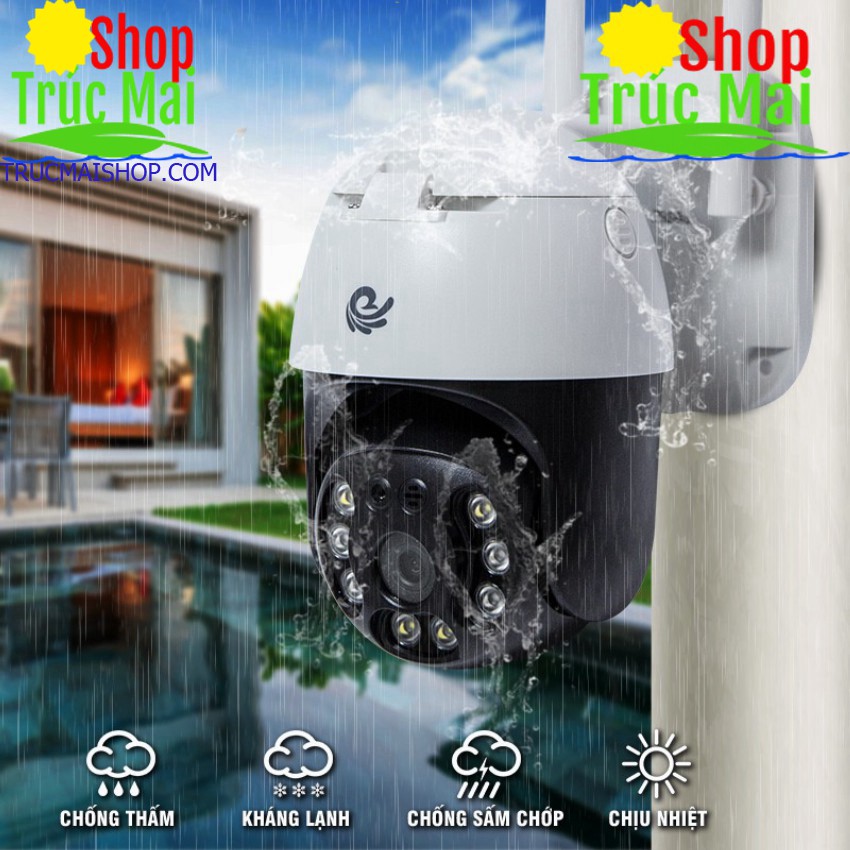 CAMERA YOOSEE NGOÀI TRỜI XOAY 3MP  HỖ TRỢ XEM MÀU BAN ĐÊM