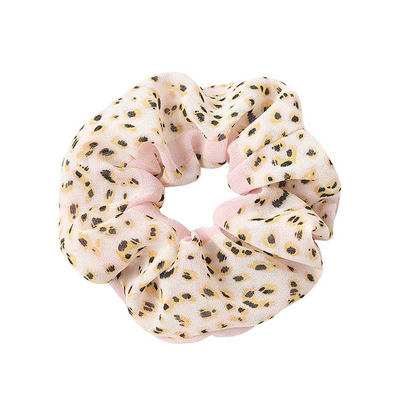 Dây Buộc Tóc Vải Chiffon Họa Tiết Da Báo Thời Trang Cho Nữ